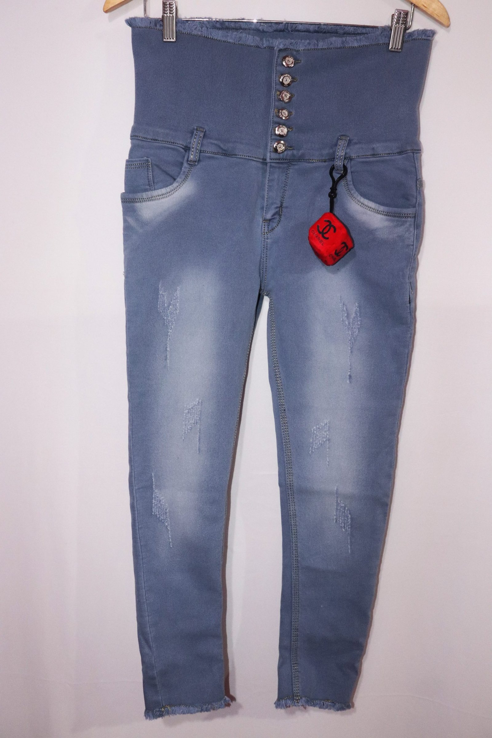 light blue stretch jeans