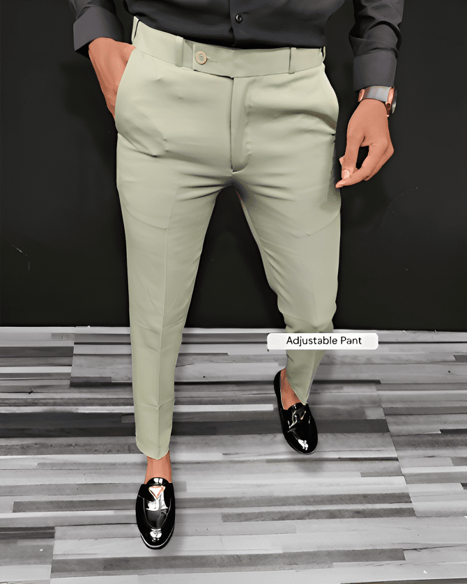 Adjustable Belt Pant Peach