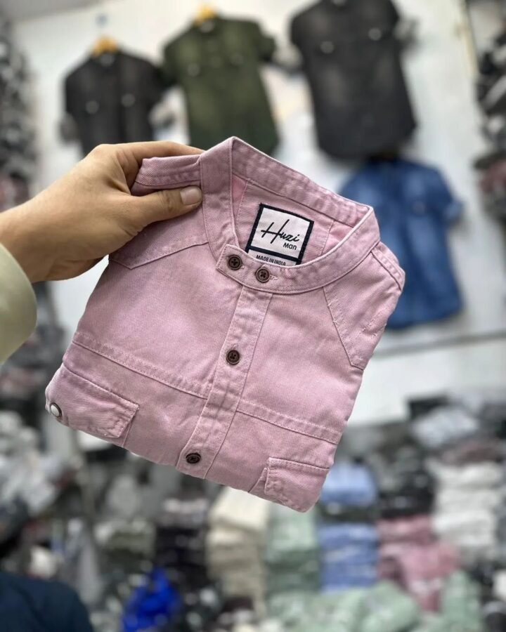 Denim Fab Double Pockets Pink