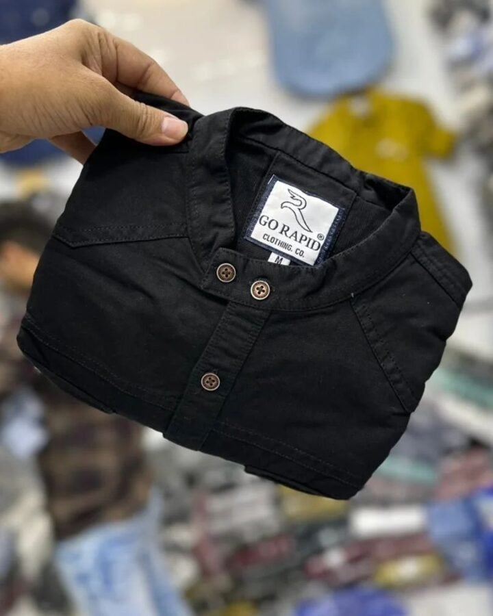 Denim Fab Double Pockets Black