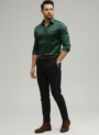 Green Shirt And Black Trouser