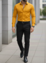 Yellow Lycra Shirt and Black Lycra Pant