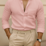 Pink Pure Linen Shirt